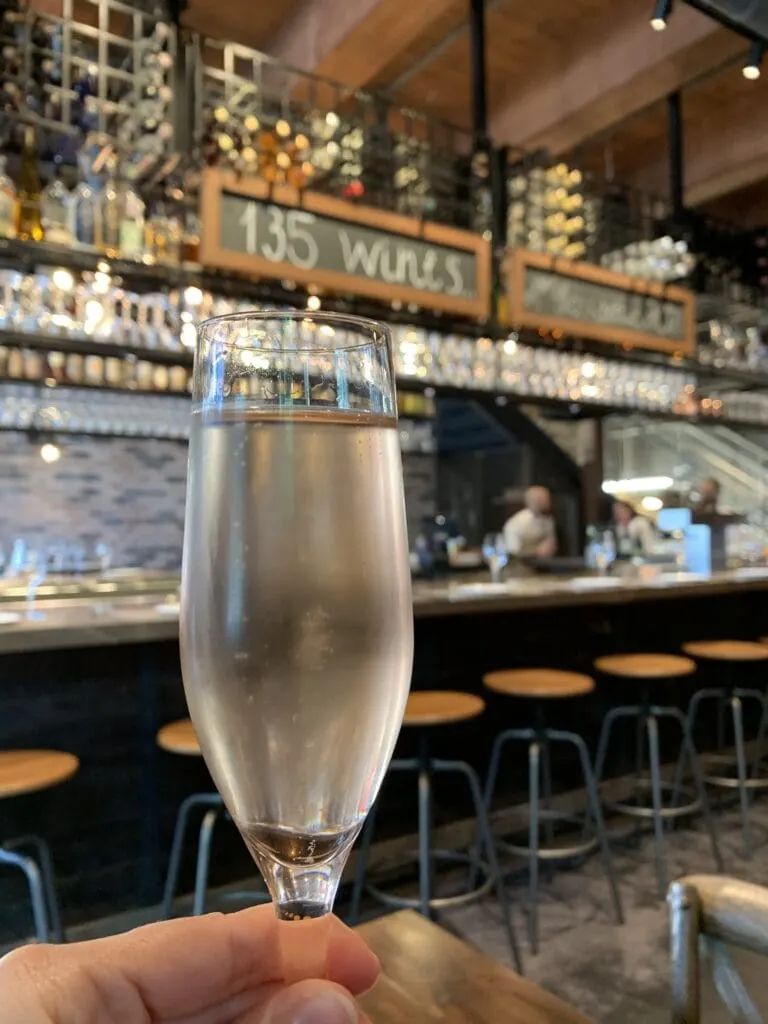 Champagne Glass At Wine Bar George