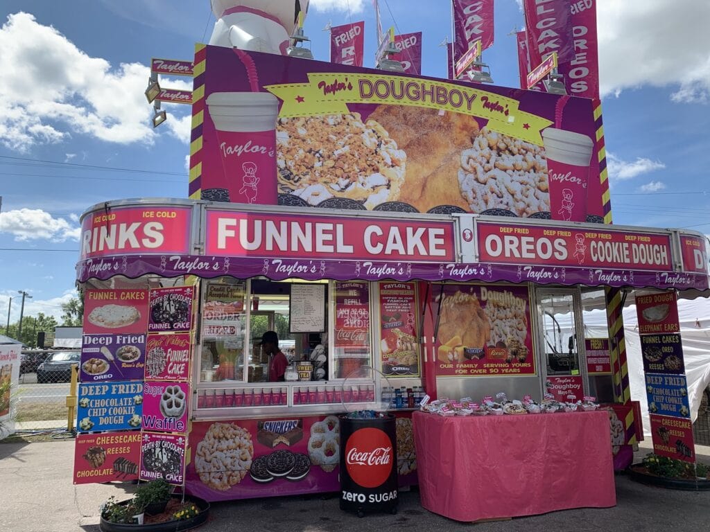 funnel cake food truck at Florida strawberry festival