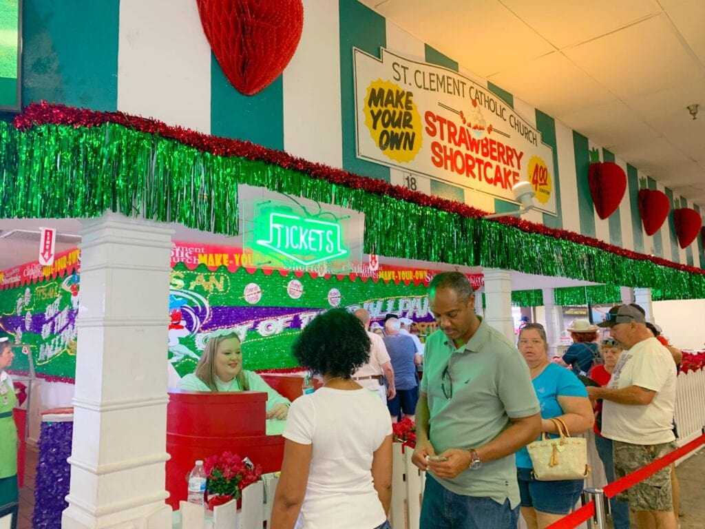 strawberry shortcake dessert at Florida strawberry festival plant city