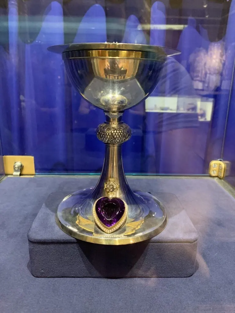 rare chalice with gemstone