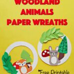 woodland animals paper wreaths craft
