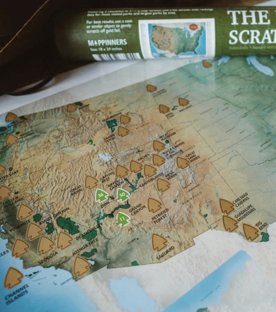 national parks scratch off map