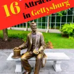 sitting Abraham Lincoln statue in Gettysburg