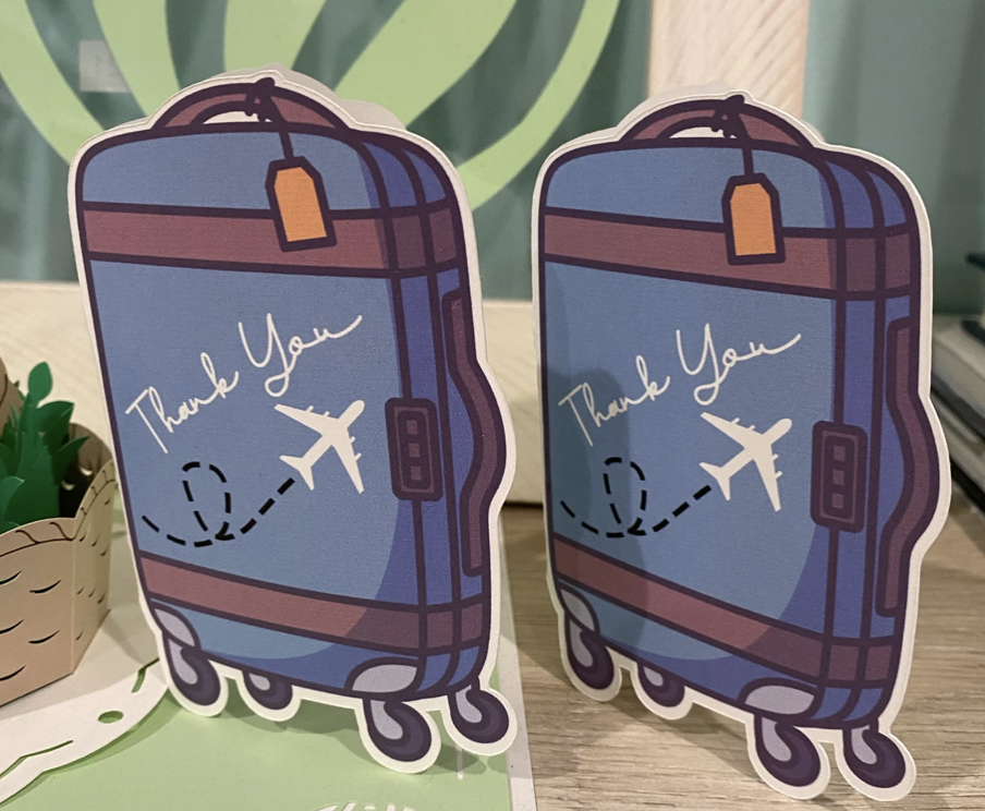 luggage note cards for thank you notes
