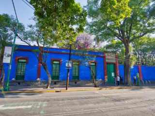 blue Frida Kahlo Museum house