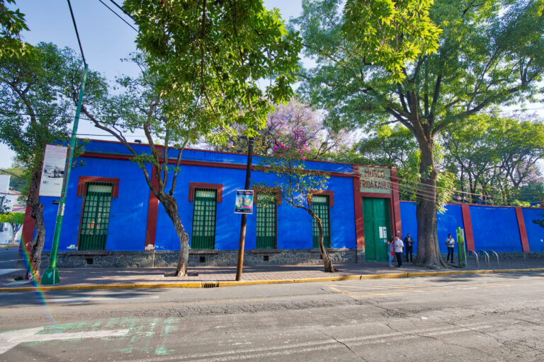 blue Frida Kahlo Museum house