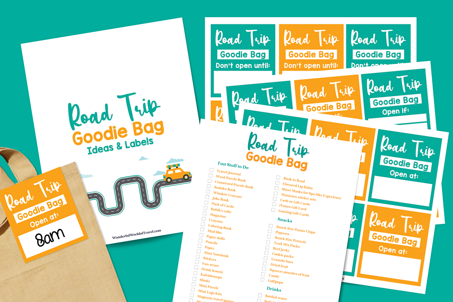 road trip goodie bags for adults
