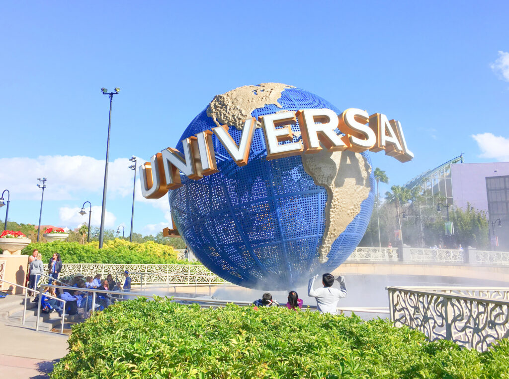 Universal Studios Theme Park Globe Sign