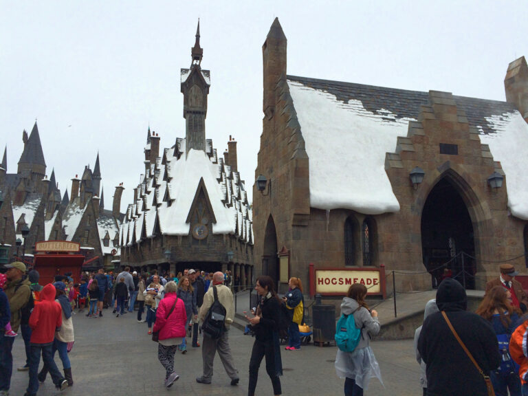 entrance to Hogsmeade Harry Potter land