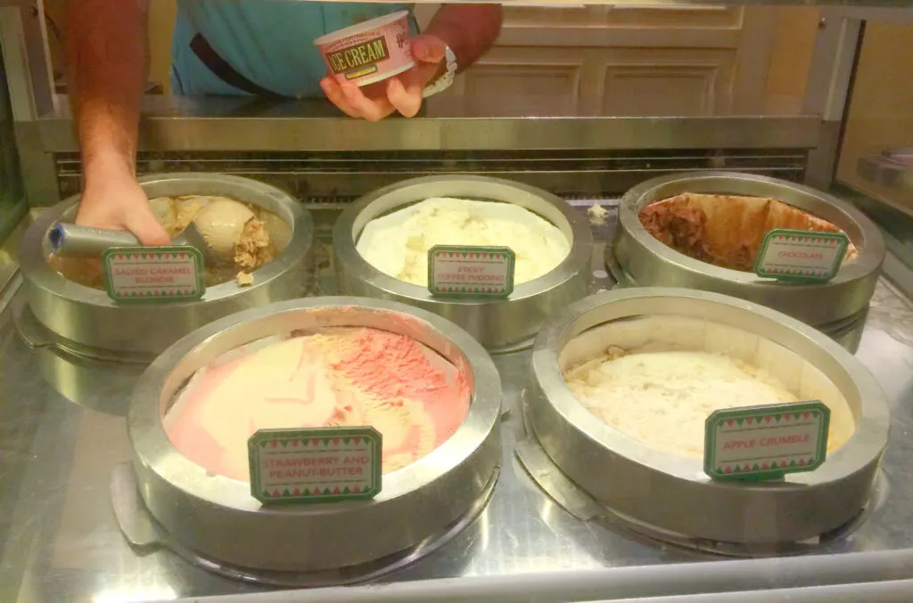 tubs of ice cream