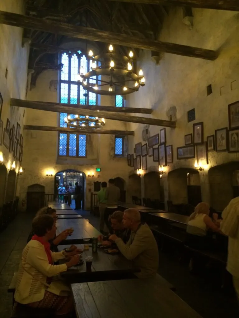 interior of the leaky cauldron Harry Potter restaurant universal