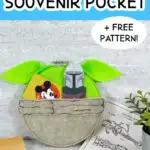 DIY yoda souvenir pocket displayed among Star Wars souvenirs