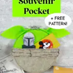 DIY yoda souvenir pocket displayed among Star Wars souvenirs