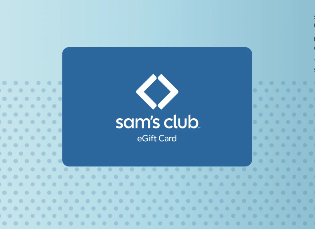 sams club egift card