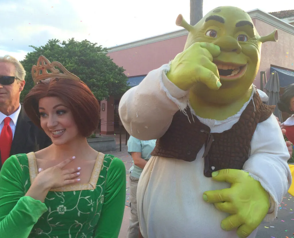 Shrek and Fiona at Universal Studios Orlando theme park