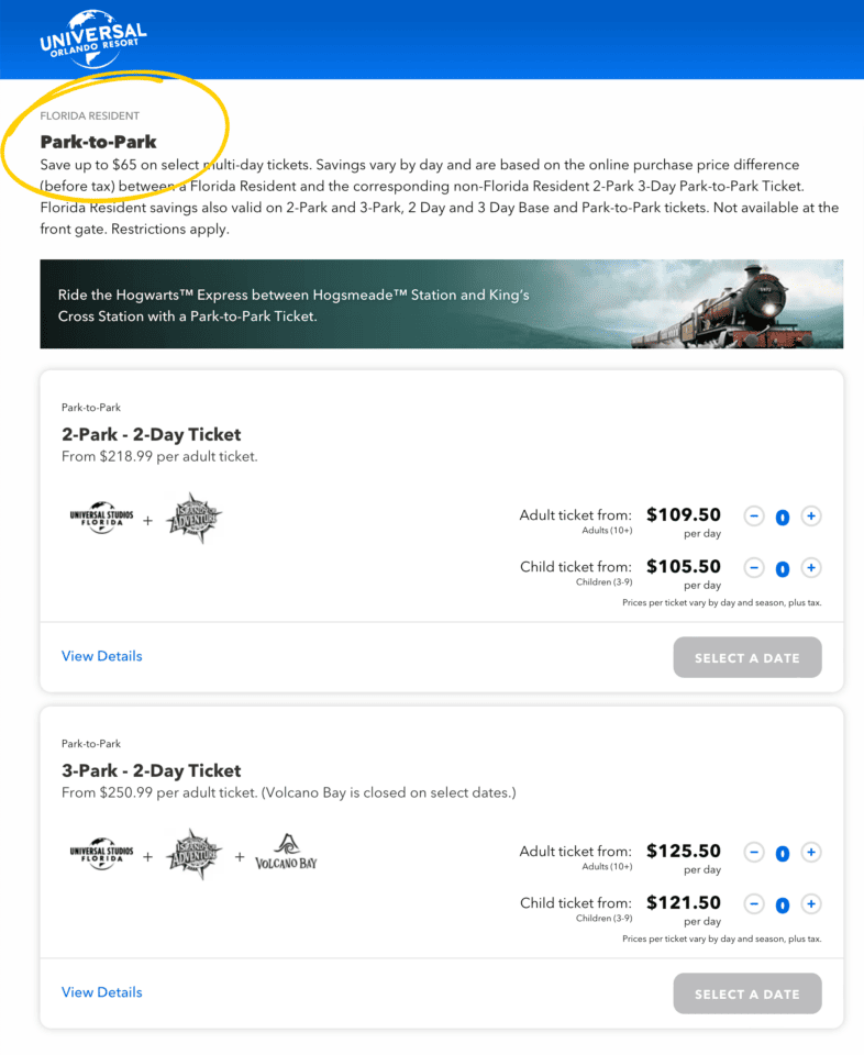 Florida Resident Universal Tickets How Much Money You Save And How To   Florida Resident Universal Studios Ticket Discounts 786x960 