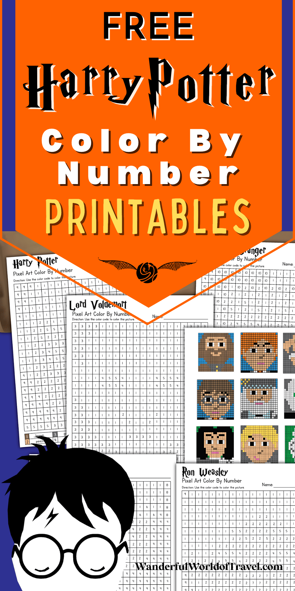 10 Free Harry Potter Color By Number Printables Kim and Carrie