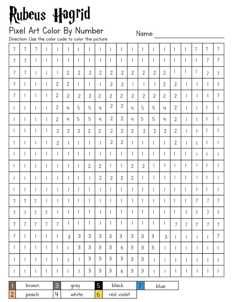 10 Free Harry Potter Color By Number Printables Kim and Carrie 10 Free Harry Potter Color By Number Printables Kim and Carrie