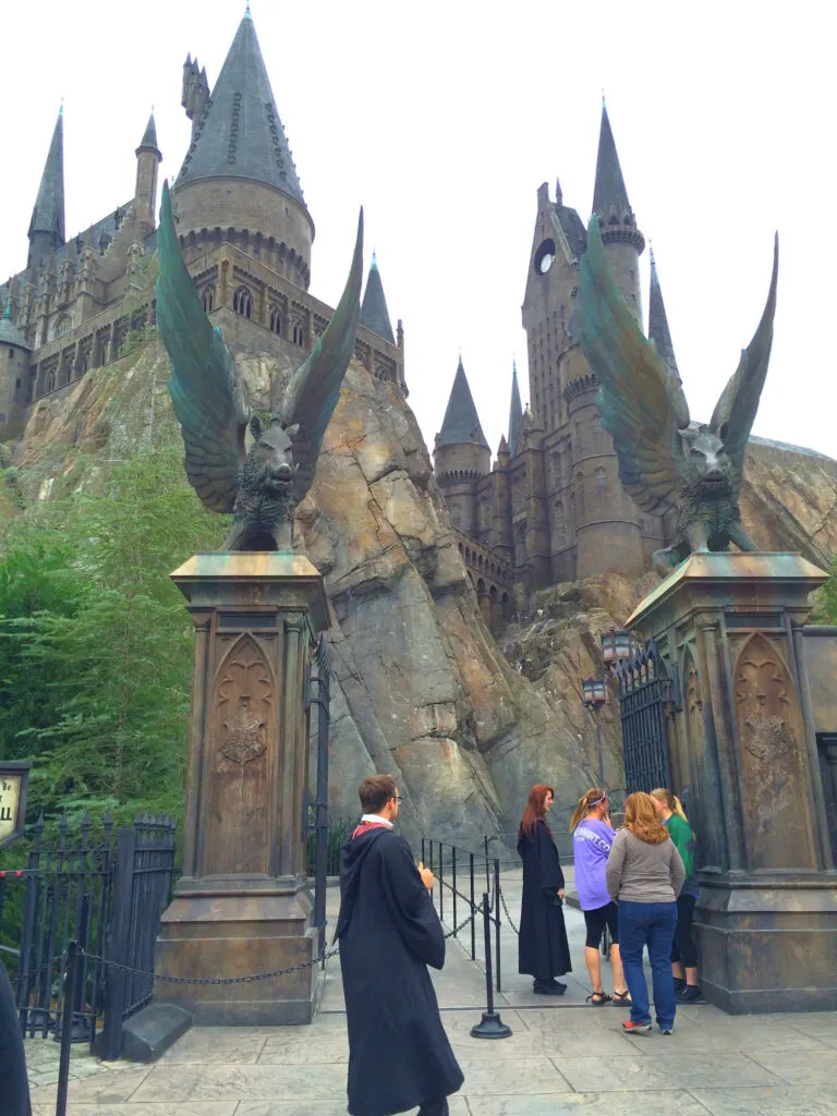 entrance to Hogwart's Castle at Universal Studios Wizarding World of Harry Potter