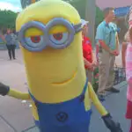 minion character standing in street at Universal Studios Orlando